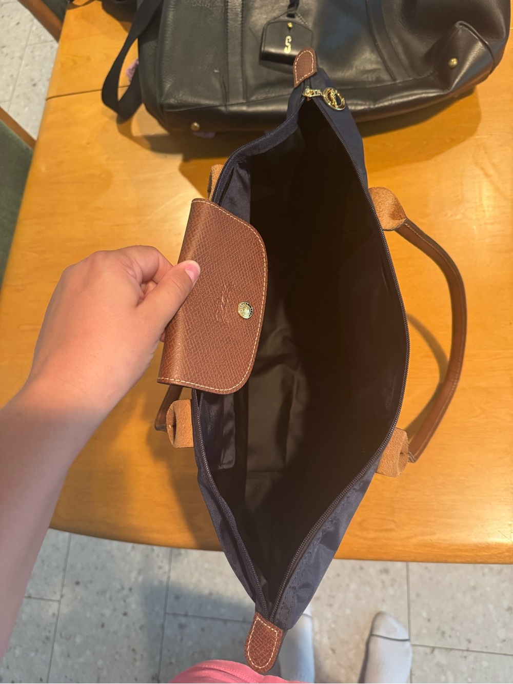 NWOT Navy Longchamp Le Pliage - Picture 3 of 3